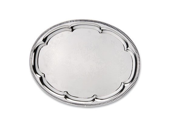 Serviertablett Alessa - Chromfarben, KONVENTIONELL, Metall (34/45,5cm) Serviertablett Alessa - Chromfarben, KONVENTIONELL, Metall (34/45,5cm)