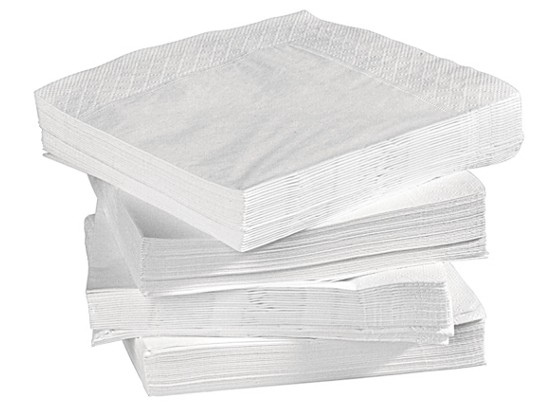 Serviette Genoveva - Weiß, KONVENTIONELL, Papier (33/33cm) Serviette Genoveva - Weiß, KONVENTIONELL, Papier (33/33cm)