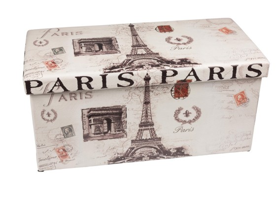 Sitzbox Paris - Beige/Schwarz, MODERN, Textil (76,5/38/38cm) Sitzbox Paris - Beige/Schwarz, MODERN, Textil (76,5/38/38cm)