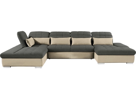 Sjedeća Garnitura Sjedeća Garnitura - bež/antracit, Moderno, tekstil (241/384/190cm) Sjedeća Garnitura Sjedeća Garnitura - bež/antracit, Moderno, tekstil (241/384/190cm)