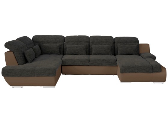 Sjedeća Garnitura Sjedeća Garnitura - smeđa, Moderno, tekstil (228/345cm) Sjedeća Garnitura Sjedeća Garnitura - smeđa, Moderno, tekstil (228/345cm)