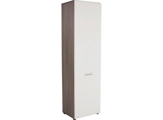 Skříň Avensis - bílá/tmavě šedá, Moderní, dřevěný materiál (60/206/37cm) - LUCA BESSONI Skříň Avensis - bílá/tmavě šedá, Moderní, dřevěný materiál (60/206/37cm) - LUCA BESSONI