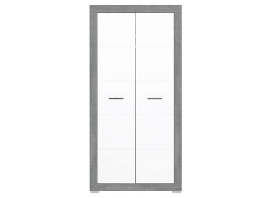 Skříň Derby - bílá/šedá, Moderní, dřevěný materiál (96/196/56cm) Skříň Derby - bílá/šedá, Moderní, dřevěný materiál (96/196/56cm)