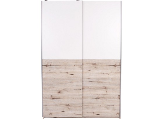 Skříň S Posuvnými Dveřmi Victoria 1 - bílá/barvy dubu, Moderní, dřevěný materiál (125/195/62cm) Skříň S Posuvnými Dveřmi Victoria 1 - bílá/barvy dubu, Moderní, dřevěný materiál (125/195/62cm)
