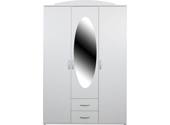 Skříň Šatní Touch 3 - bílá, Romantický / Rustikální, dřevěný materiál (127/196/52cm) Skříň Šatní Touch 3 - bílá, Romantický / Rustikální, dřevěný materiál (127/196/52cm)