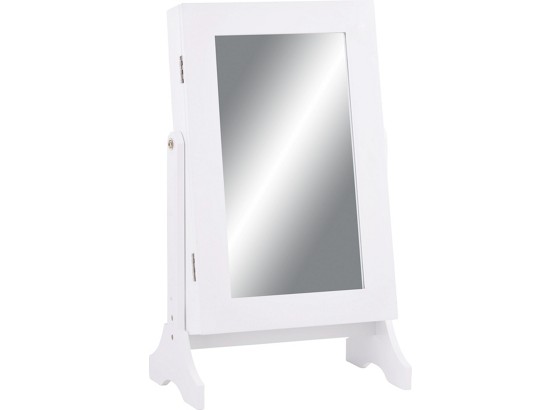 Skrinka Na Šperky Ela - biela, Moderný, drevený materiál/sklo (35/60/23,3cm) - MÖMAX modern living Skrinka Na Šperky Ela - biela, Moderný, drevený materiál/sklo (35/60/23,3cm) - MÖMAX modern living