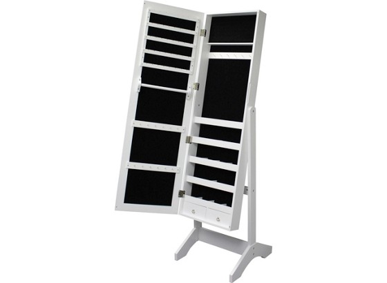 Skrinka Na Šperky Lisi - biela, Moderný, drevený materiál/sklo (43/146/41cm) Skrinka Na Šperky Lisi - biela, Moderný, drevený materiál/sklo (43/146/41cm)