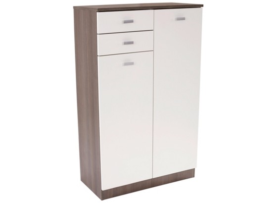 Skrinka Na Topánky Peter - biela/tmavohnedá, Moderný, drevený materiál (80,2/120,5/33,4cm) Skrinka Na Topánky Peter - biela/tmavohnedá, Moderný, drevený materiál (80,2/120,5/33,4cm)
