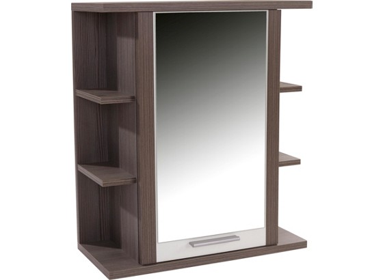 Skříňka Se Zrcadlem Demo - bílá/tmavě hnědá, Konvenční, dřevěný materiál (65/71,4/23cm) Skříňka Se Zrcadlem Demo - bílá/tmavě hnědá, Konvenční, dřevěný materiál (65/71,4/23cm)