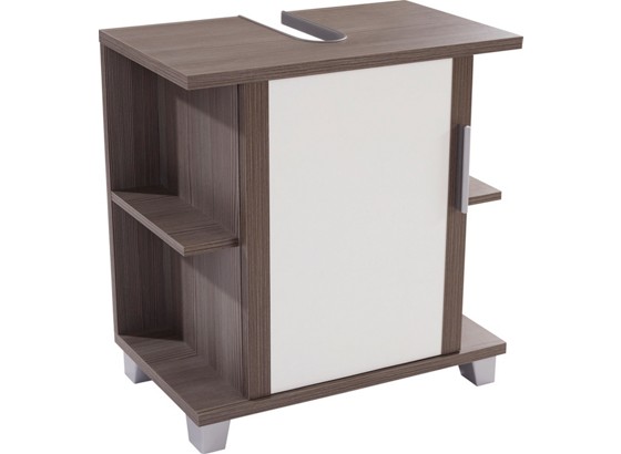 Spodní Skříňka Pod Umyvadlo Demo - bílá/tmavě hnědá, Konvenční, dřevěný materiál (65/64,4,/31cm) Spodní Skříňka Pod Umyvadlo Demo - bílá/tmavě hnědá, Konvenční, dřevěný materiál (65/64,4,/31cm)