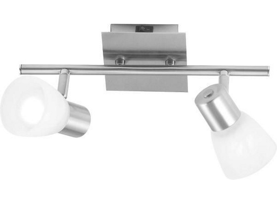 Spotbalken Katrin - Weiß, KONVENTIONELL, Glas/Metall (30/15cm) - OMBRA Spotbalken Katrin - Weiß, KONVENTIONELL, Glas/Metall (30/15cm) - OMBRA