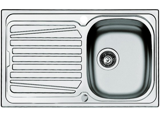 Spüle Edelstahl Glatt - MODERN, Metall (79/50cm) Spüle Edelstahl Glatt - MODERN, Metall (79/50cm)
