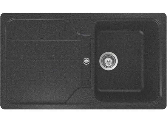 Spüle Isar D-100 - Schwarz, Stein (86/50cm) Spüle Isar D-100 - Schwarz, Stein (86/50cm)