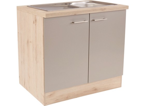 Spülenunterschrank Riva Dspu 100 Es - Champagner/Eichefarben, MODERN, Holzwerkstoff (100/85/57cm) Spülenunterschrank Riva Dspu 100 Es - Champagner/Eichefarben, MODERN, Holzwerkstoff (100/85/57cm)