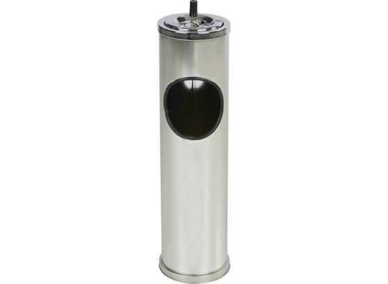 Standaschenbecher 57 cm - Chromfarben/Multicolor, KONVENTIONELL, Metall (14/57cm) Standaschenbecher 57 cm - Chromfarben/Multicolor, KONVENTIONELL, Metall (14/57cm)