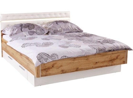 Stauraumbett Beluga - Eichefarben/Weiß, MODERN, Holzwerkstoff (186/46-91/205cm) Stauraumbett Beluga - Eichefarben/Weiß, MODERN, Holzwerkstoff (186/46-91/205cm)