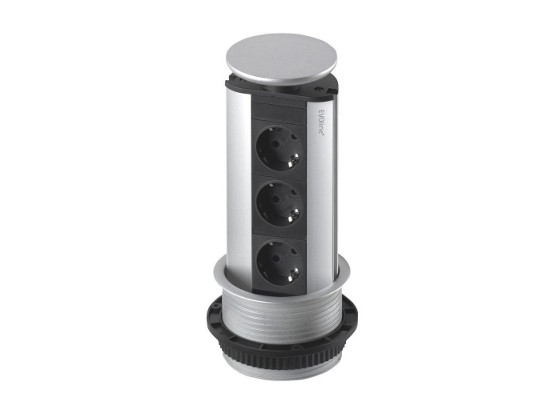 Steckdosenelement Evoline Port - Silberfarben, Metall (91/59/43cm) Steckdosenelement Evoline Port - Silberfarben, Metall (91/59/43cm)