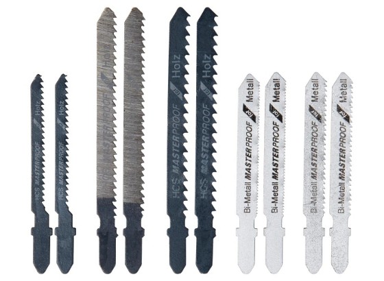 Stichsägeblätter 10-teiliges Set - Silberfarben/Schwarz, KONVENTIONELL, Metall Stichsägeblätter 10-teiliges Set - Silberfarben/Schwarz, KONVENTIONELL, Metall