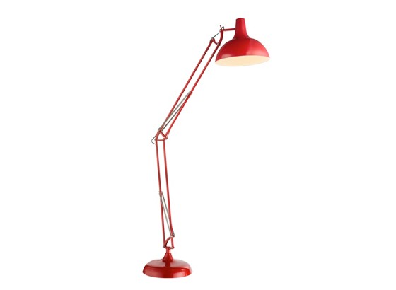 Stojacia Lampa Conny Červená - červená, Štýlový, kov (130/38/217cm) Stojacia Lampa Conny Červená - červená, Štýlový, kov (130/38/217cm)