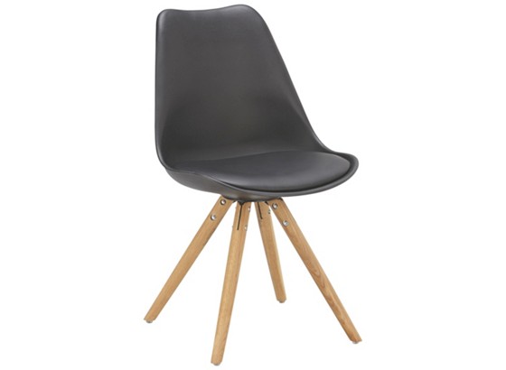 Stolica Stolica - boje hrasta/crna, Moderno, drvo/plastika (47/81/52cm) Stolica Stolica - boje hrasta/crna, Moderno, drvo/plastika (47/81/52cm)