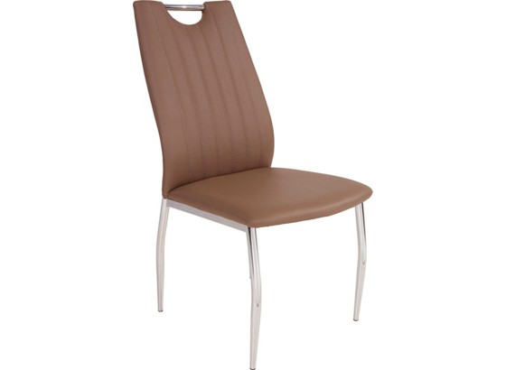 Stolica Stolica - boje kroma/smeđa, Moderno, metal/tekstil (44/94/61cm) Stolica Stolica - boje kroma/smeđa, Moderno, metal/tekstil (44/94/61cm)