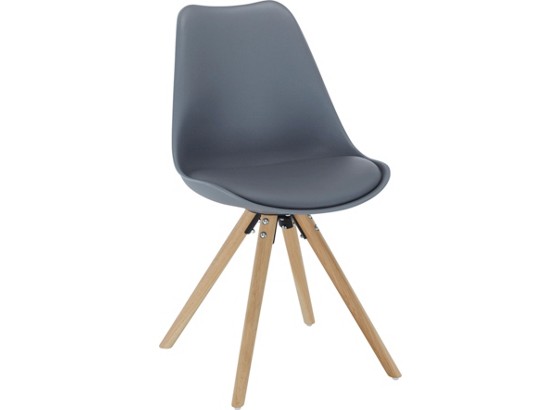 Stolica Stolica - siva/boje hrasta, Moderno, drvo/plastika (47/81/52cm) Stolica Stolica - siva/boje hrasta, Moderno, drvo/plastika (47/81/52cm)