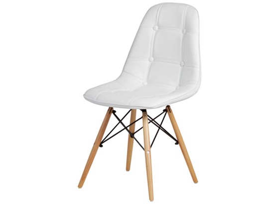 Stolička Ela - biela, Konvenčný, umelá hmota/drevo (40-46/81/44cm) Stolička Ela - biela, Konvenčný, umelá hmota/drevo (40-46/81/44cm)