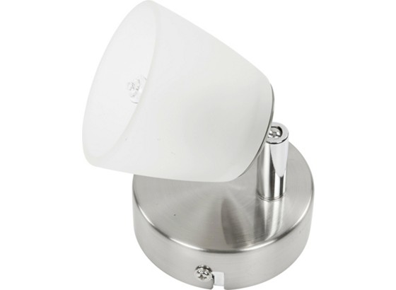 Strahler Baina - Nickelfarben, KONVENTIONELL, Glas/Metall (8/8,5/9,5cm) Strahler Baina - Nickelfarben, KONVENTIONELL, Glas/Metall (8/8,5/9,5cm)