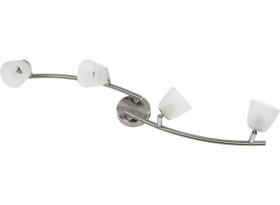 Strahler Baina - Nickelfarben, KONVENTIONELL, Glas/Metall (76/12/11cm) Strahler Baina - Nickelfarben, KONVENTIONELL, Glas/Metall (76/12/11cm)