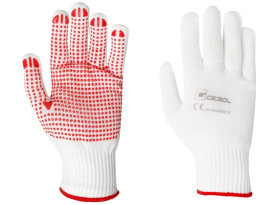 Strickbundhandschuhe Gr. 8 - Rot/Weiß, KONVENTIONELL, Textil Strickbundhandschuhe Gr. 8 - Rot/Weiß, KONVENTIONELL, Textil