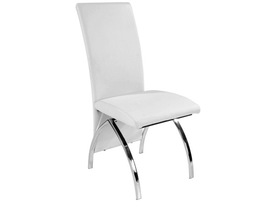 Stuhl Ana - Weiß, KONVENTIONELL, Textil/Metall (43/98/57cm) Stuhl Ana - Weiß, KONVENTIONELL, Textil/Metall (43/98/57cm)