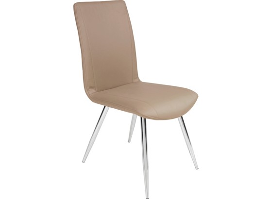 Stuhl Kiki - Chromfarben/Braun, MODERN, Textil/Metall (45/91,5/58cm) - OMBRA Stuhl Kiki - Chromfarben/Braun, MODERN, Textil/Metall (45/91,5/58cm) - OMBRA