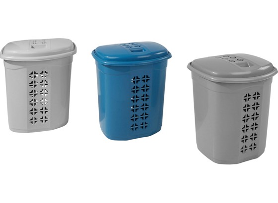 Szennyestartó Jaro - kék/sötétszürke, műanyag (48l) Szennyestartó Jaro - kék/sötétszürke, műanyag (48l)