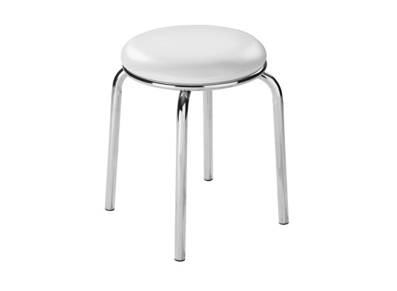 Tabure Stolica - bijela, Konvencionalno, metal/plastika (46/45cm) Tabure Stolica - bijela, Konvencionalno, metal/plastika (46/45cm)