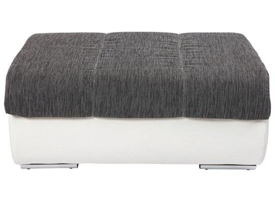 Taburet Multi - bílá/šedá, Moderní, textil (100/43/80cm) Taburet Multi - bílá/šedá, Moderní, textil (100/43/80cm)