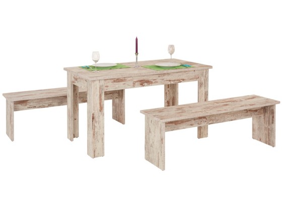 Tischgruppe Paris - Eichefarben/Creme, KONVENTIONELL, Holzwerkstoff (137/77/75cm) Tischgruppe Paris - Eichefarben/Creme, KONVENTIONELL, Holzwerkstoff (137/77/75cm)