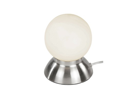 Tischleuchte Andora - Weiß/Nickelfarben, KONVENTIONELL, Glas/Kunststoff (12,8/15cm) - OMBRA Tischleuchte Andora - Weiß/Nickelfarben, KONVENTIONELL, Glas/Kunststoff (12,8/15cm) - OMBRA