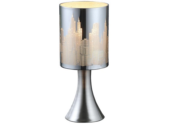 Tischleuchte Skyline - Chromfarben/Weiß, KONVENTIONELL, Kunststoff/Metall (12,5/30cm) - LUCA BESSONI Tischleuchte Skyline - Chromfarben/Weiß, KONVENTIONELL, Kunststoff/Metall (12,5/30cm) - LUCA BESSONI