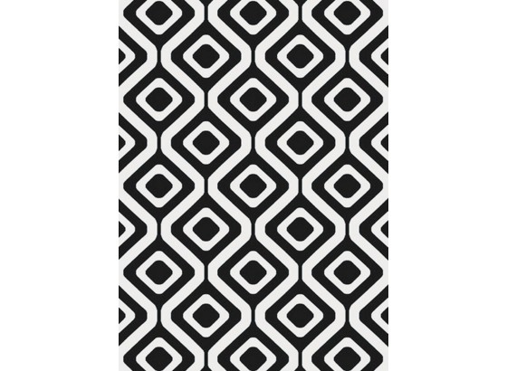 Tkani Tepih Dehli - bijela/crna, Konvencionalno, tekstil (120/170cm) Tkani Tepih Dehli - bijela/crna, Konvencionalno, tekstil (120/170cm)
