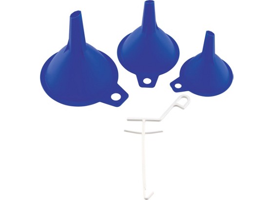 Trichter-Set 3-teilig - Blau, KONVENTIONELL, Kunststoff (8/ 10 /12cm) - FACKELMANN Trichter-Set 3-teilig - Blau, KONVENTIONELL, Kunststoff (8/ 10 /12cm) - FACKELMANN