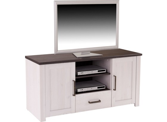 Tv Diel Provence - biela/farby wenge, Romantický / Vidiecky, drevený materiál (153,9/63,9/42cm) - JAMES WOOD Tv Diel Provence - biela/farby wenge, Romantický / Vidiecky, drevený materiál (153,9/63,9/42cm) - JAMES WOOD