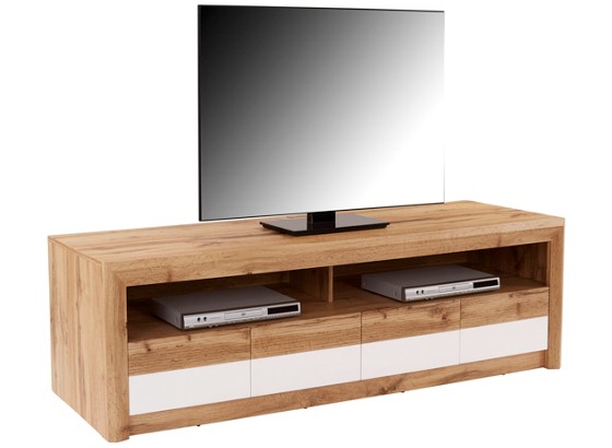 Tv Díl Kashmir New - bílá/barvy dubu, Moderní, dřevěný materiál (185/50/49cm) Tv Díl Kashmir New - bílá/barvy dubu, Moderní, dřevěný materiál (185/50/49cm)