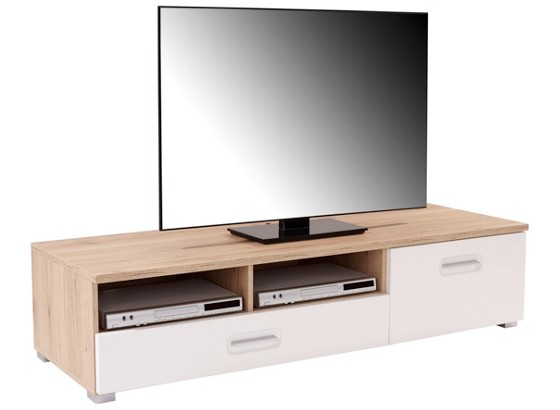 Tv Díl Livorno New - bílá/barvy dubu, Konvenční, dřevěný materiál (160/35/48cm) Tv Díl Livorno New - bílá/barvy dubu, Konvenční, dřevěný materiál (160/35/48cm)
