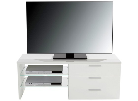 Tv Stolík Merlin Ii - biela, Moderný, drevený materiál (118,4/47/39,6cm) Tv Stolík Merlin Ii - biela, Moderný, drevený materiál (118,4/47/39,6cm)