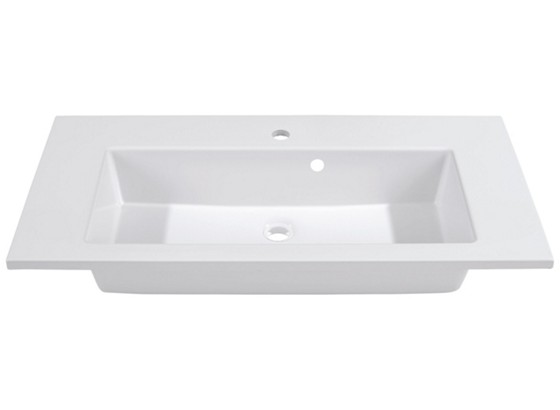 Umývadlo Denia - biela, Moderný, keramika (90/16/46cm) Umývadlo Denia - biela, Moderný, keramika (90/16/46cm)
