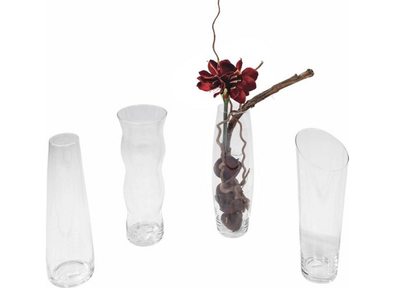 Vase Curtice - Klar, KONVENTIONELL, Glas (50cm) Vase Curtice - Klar, KONVENTIONELL, Glas (50cm)