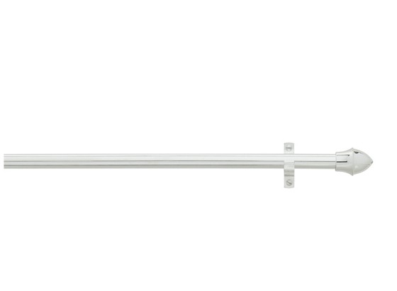 Vitragenstange Weiß - Weiß, KONVENTIONELL, Kunststoff/Metall (55cm) Vitragenstange Weiß - Weiß, KONVENTIONELL, Kunststoff/Metall (55cm)