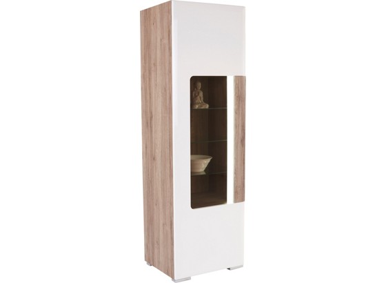 Vitrína Toronto - farby dubu/biela, Moderný, drevený materiál (57,9/196/42,2cm) - OMBRA Vitrína Toronto - farby dubu/biela, Moderný, drevený materiál (57,9/196/42,2cm) - OMBRA