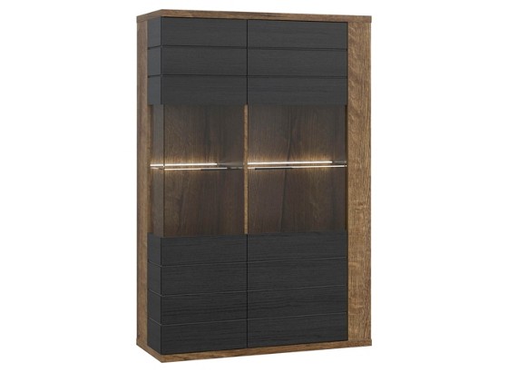 Vitrina Vitrina - boje hrasta, Konvencionalno, staklo/drvni materijal (101,8/155,5/41,6cm) Vitrina Vitrina - boje hrasta, Konvencionalno, staklo/drvni materijal (101,8/155,5/41,6cm)