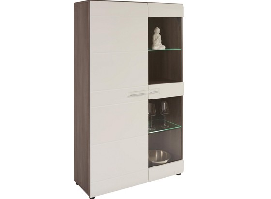 Vitrine Avensis - Dunkelbraun/Weiß, MODERN (95/158/37cm) - LUCA BESSONI Vitrine Avensis - Dunkelbraun/Weiß, MODERN (95/158/37cm) - LUCA BESSONI